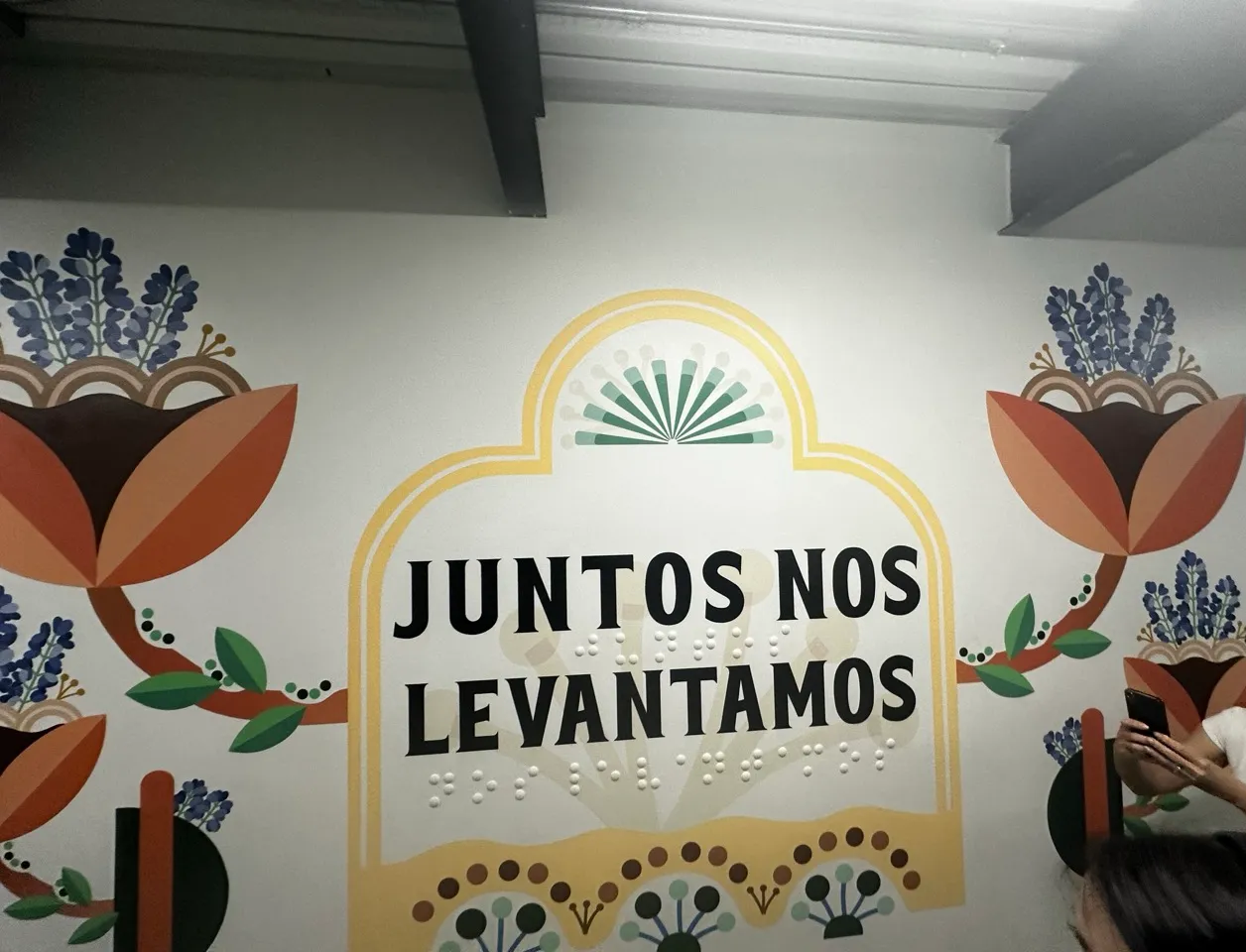 First section of the Amazon facility mural