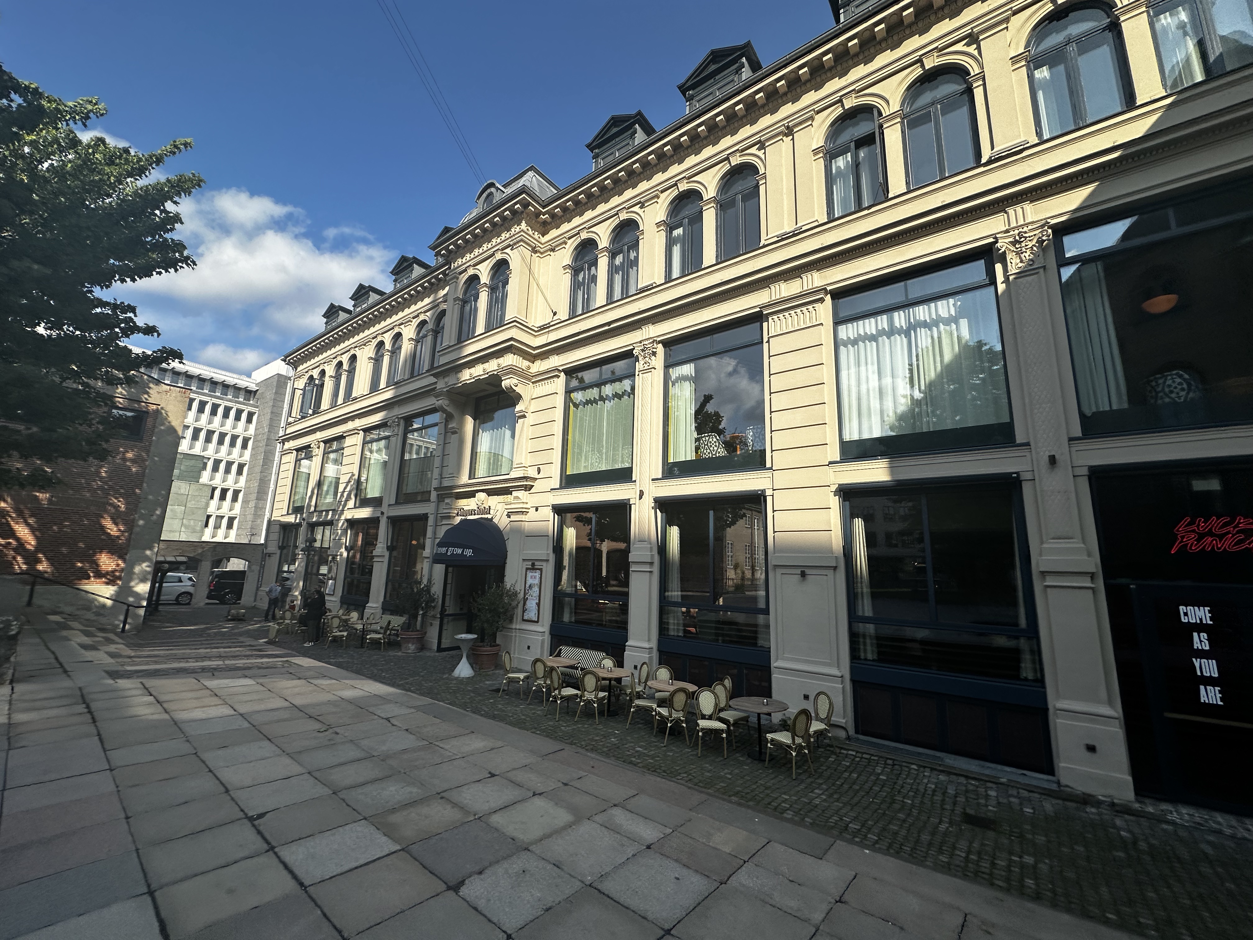A pedestrian walking street in Copenhagen