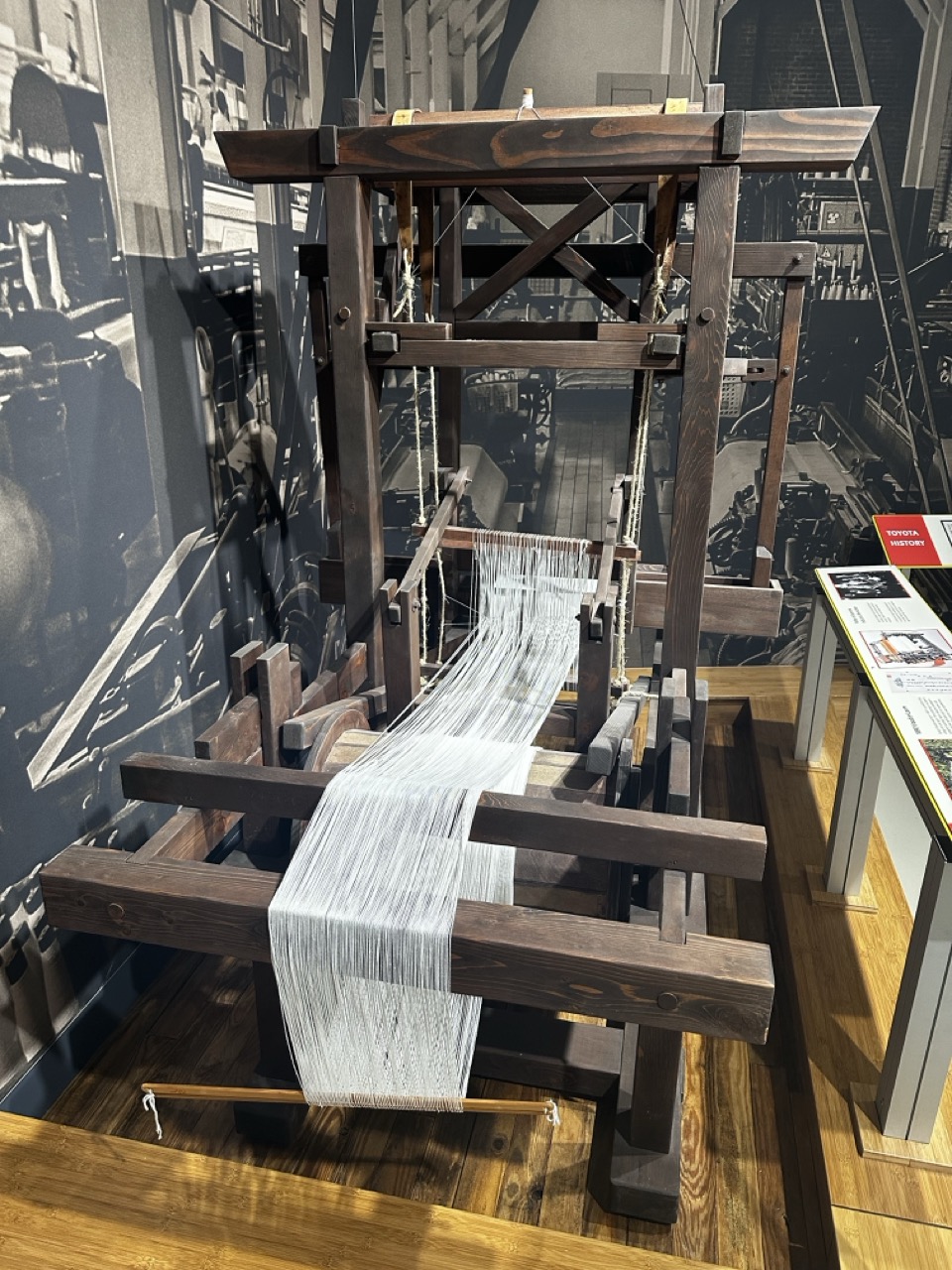 Original Toyoda loom on display at the Toyota Texas visitor center